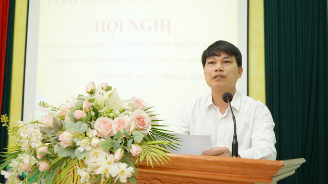 Thạch Thất: Trên 300 đại biểu được tuyên truyền, phổ biến luật phòng chống bạo lực gia đình
